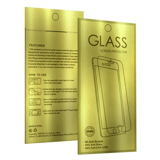 Tvrzené sklo Tempered Glass Gold Huawei P8 Lite
